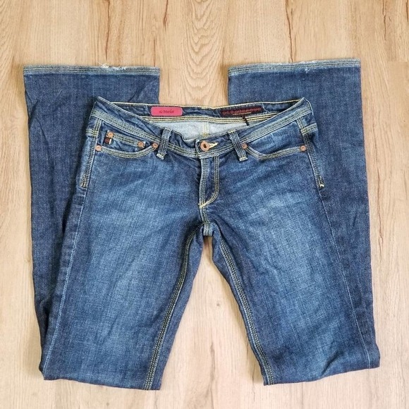 AG Adriano Goldschmied "The Merlot" Bootcut Medium Wash Denim Low Rise Jeans 26 - Picture 4 of 6